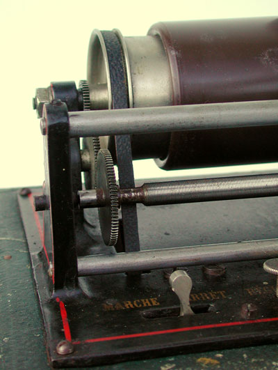 Die Kraft&uuml;bertragung erfolgt durch einen Leder-Riemen / Transfer of power by leathern belt drive