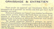 Anleitung zum Fetten von Grammophon-Motoren / Instruction to maintain phonograph motors