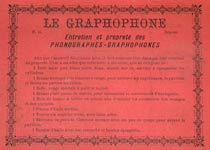 Betriebsanleitung f&uuml;r den Unterhalt von Phonographen / Operating instructions for maintaining phonographs